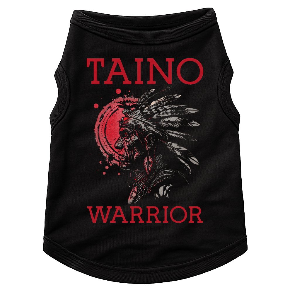Taino Warrior Puerto Rico Heritage Boricua Boriken Pride Doggie Tank