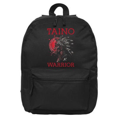 Taino Warrior Puerto Rico Heritage Boricua Boriken Pride 16 in Basic Backpack