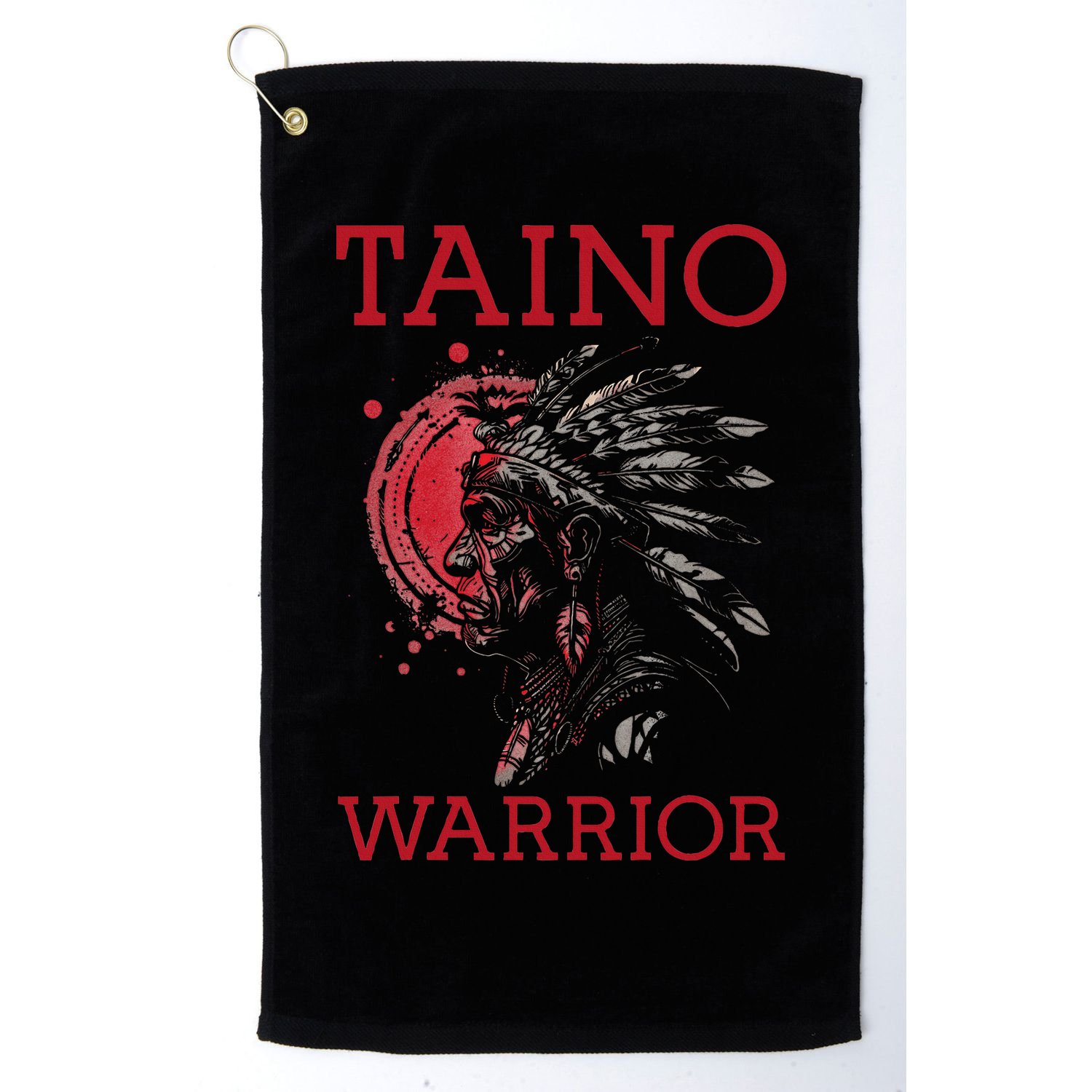 Taino Warrior Puerto Rico Heritage Boricua Boriken Pride Golf Towel