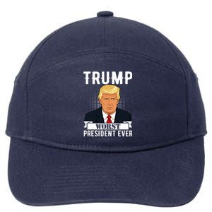 Trump Worst President Ever Political Statet 7-Panel Snapback Hat