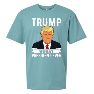 Trump Worst President Ever Political Statet Sueded Cloud Jersey T-Shirt