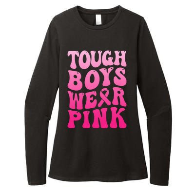 Tough Wear Pink Cool Pink Breast Cancer Support Squad Womens CVC Long Sleeve Shirt