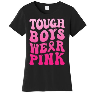 Tough Wear Pink Cool Pink Breast Cancer Support Squad Women's T-Shirt