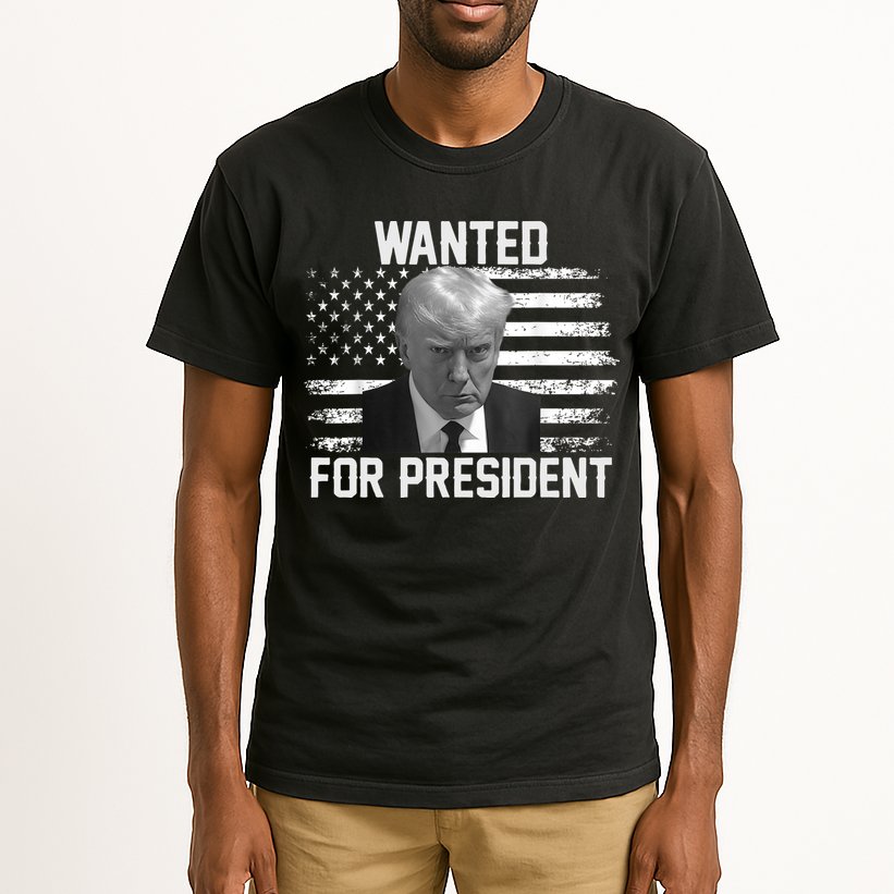 Trump Wanted President Trump Mugshot Tall T-Shirt