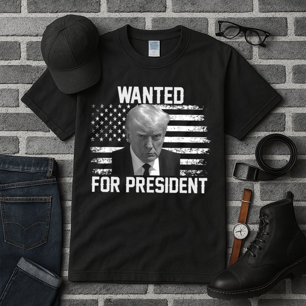 Trump Wanted President Trump Mugshot Tall T-Shirt