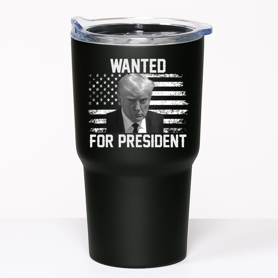 Trump Wanted President Trump Mugshot Tumbler