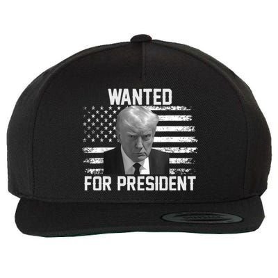 Trump Wanted President Trump Mugshot Wool Snapback Cap