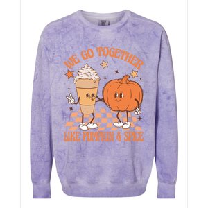 Thanksgiving We Pumpkin Spice Autumn Fall Go Together Like Colorblast Crewneck Sweatshirt