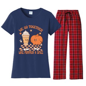 Thanksgiving We Pumpkin Spice Autumn Fall Go Together Like Women's Flannel Pajama Set