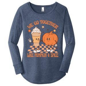 Thanksgiving We Pumpkin Spice Autumn Fall Go Together Like Women's Perfect Tri Tunic Long Sleeve Shirt