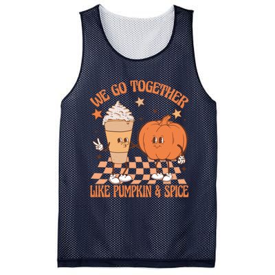 Thanksgiving We Pumpkin Spice Autumn Fall Go Together Like Mesh Reversible Basketball Jersey Tank