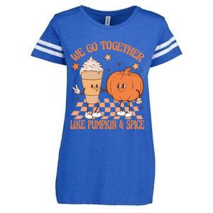 Thanksgiving We Pumpkin Spice Autumn Fall Go Together Like Enza Ladies Jersey Football T-Shirt