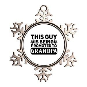 This Was Promoted To Grandpa Funny Gift Metallic Star Ornament