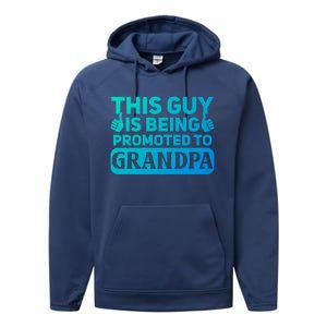 This Was Promoted To Grandpa Funny Gift Performance Fleece Hoodie