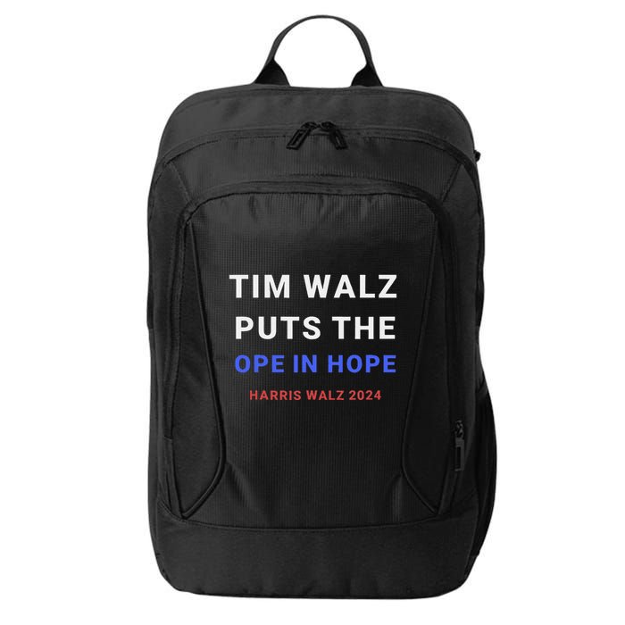 Tim Walz Puts The Ope In Hope Harris Walz 2024 Midwest City Backpack
