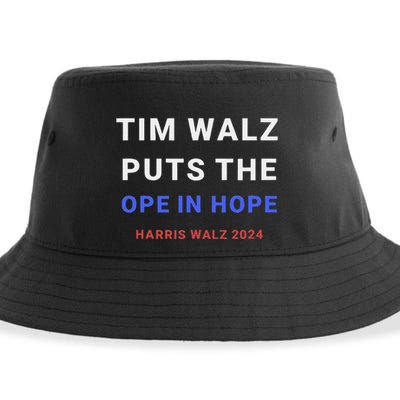 Tim Walz Puts The Ope In Hope Harris Walz 2024 Midwest Sustainable Bucket Hat
