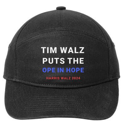 Tim Walz Puts The Ope In Hope Harris Walz 2024 Midwest 7-Panel Snapback Hat
