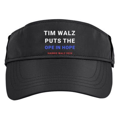 Tim Walz Puts The Ope In Hope Harris Walz 2024 Midwest Adult Drive Performance Visor
