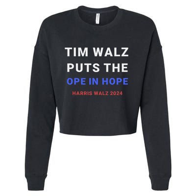Tim Walz Puts The Ope In Hope Harris Walz 2024 Midwest Cropped Pullover Crew