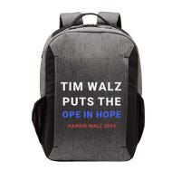 Tim Walz Puts The Ope In Hope Harris Walz 2024 Midwest Vector Backpack