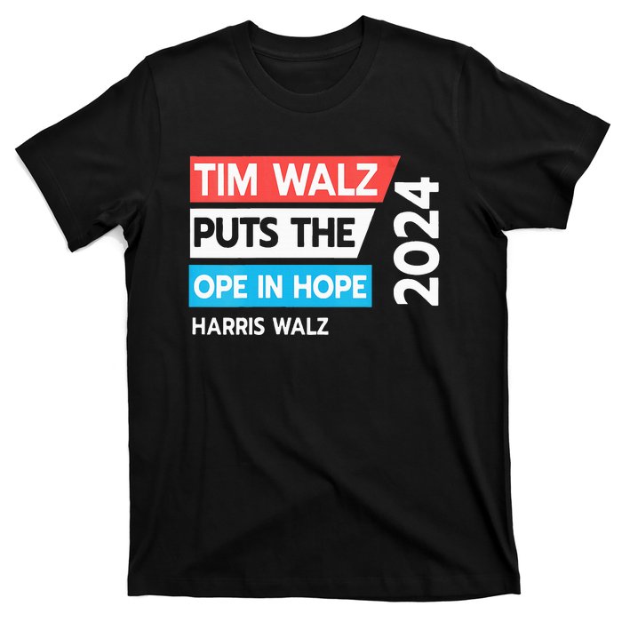 Tim Walz Puts The Open In Hole 2024 Harris Walz T-Shirt