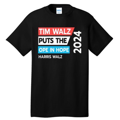 Tim Walz Puts The Open In Hole 2024 Harris Walz Tall T-Shirt