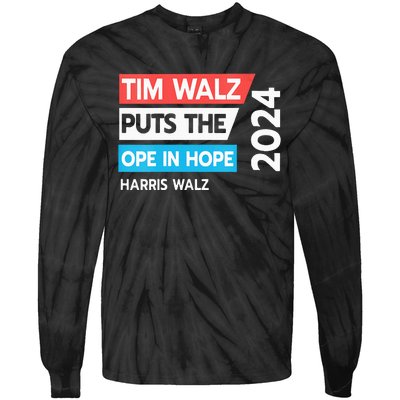 Tim Walz Puts The Open In Hole 2024 Harris Walz Tie-Dye Long Sleeve Shirt