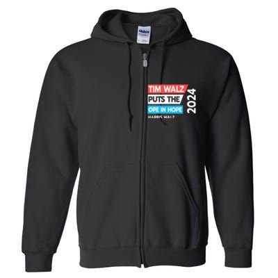 Tim Walz Puts The Open In Hole 2024 Harris Walz Full Zip Hoodie