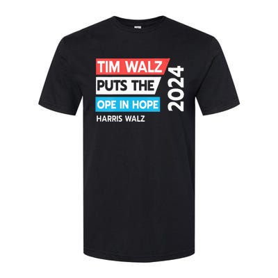 Tim Walz Puts The Open In Hole 2024 Harris Walz Softstyle CVC T-Shirt