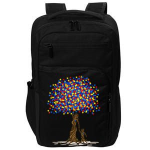 Tree With Puzzle Pieces Autism Mom And Son Autism Awareness Gift Impact Tech Backpack