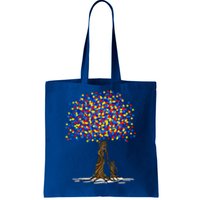 Tree With Puzzle Pieces Autism Mom And Son Autism Awareness Gift Tote Bag