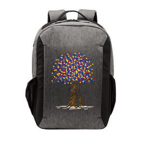 Tree With Puzzle Pieces Autism Mom And Son Autism Awareness Gift Vector Backpack