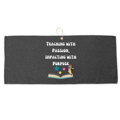 Teaching With Passion Impacting With Purpose Large Microfiber Waffle Golf Towel