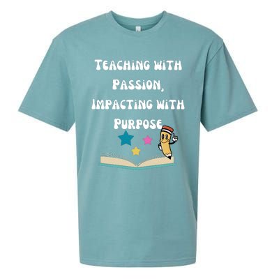 Teaching With Passion Impacting With Purpose Sueded Cloud Jersey T-Shirt