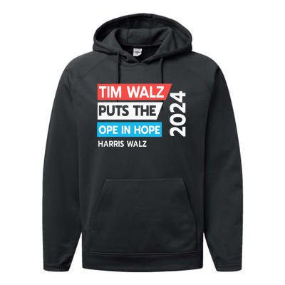 Tim Walz Puts The Open In Hole 2024 Harris Walz Performance Fleece Hoodie