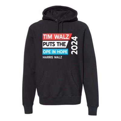 Tim Walz Puts The Open In Hole 2024 Harris Walz Premium Hoodie