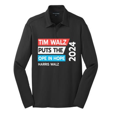 Tim Walz Puts The Open In Hole 2024 Harris Walz Silk Touch Performance Long Sleeve Polo