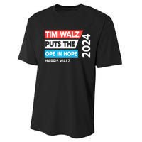 Tim Walz Puts The Open In Hole 2024 Harris Walz Performance Sprint T-Shirt