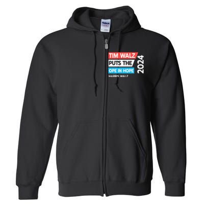 Tim Walz Puts The Open In Hole 2024 Harris Walz Full Zip Hoodie