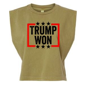 Trump Won ~ Pro Freedom ~ Anti Harris And Biden Protest Garment-Dyed Women's Muscle Tee