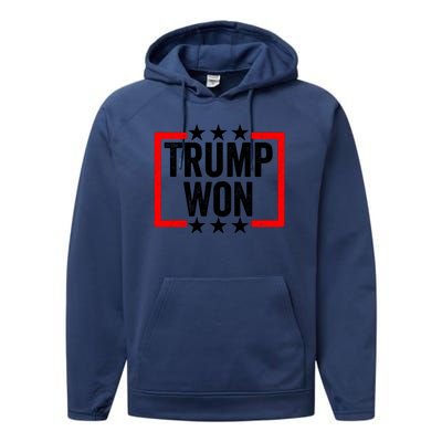 Trump Won ~ Pro Freedom ~ Anti Harris And Biden Protest Performance Fleece Hoodie