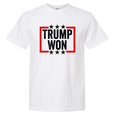 Trump Won ~ Pro Freedom ~ Anti Harris And Biden Protest Garment-Dyed Heavyweight T-Shirt