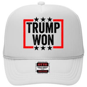 Trump Won ~ Pro Freedom ~ Anti Harris And Biden Protest High Crown Mesh Back Trucker Hat