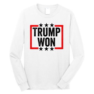 Trump Won ~ Pro Freedom ~ Anti Harris And Biden Protest Long Sleeve Shirt