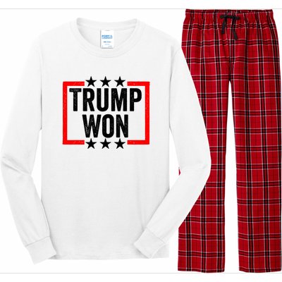 Trump Won ~ Pro Freedom ~ Anti Harris And Biden Protest Long Sleeve Pajama Set