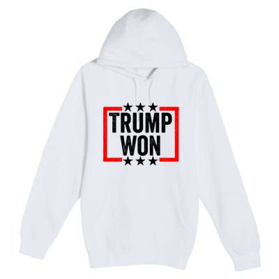 Trump Won ~ Pro Freedom ~ Anti Harris And Biden Protest Premium Pullover Hoodie