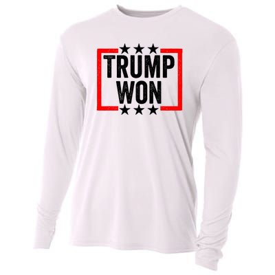 Trump Won ~ Pro Freedom ~ Anti Harris And Biden Protest Cooling Performance Long Sleeve Crew