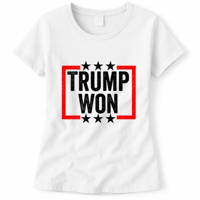 Trump Won ~ Pro Freedom ~ Anti Harris And Biden Protest Womens T-Shirt