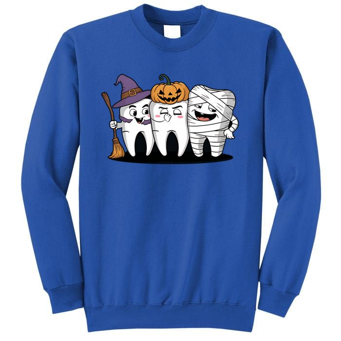 Th Witch Pumpkin Mummy Funny Dental Halloween Dentist Funny Gift Sweatshirt