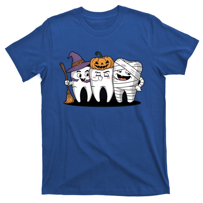 Th Witch Pumpkin Mummy Funny Dental Halloween Dentist Funny Gift T-Shirt